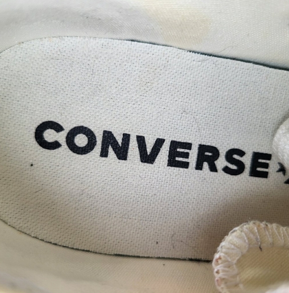 Girls United Platform Converse All Star Chuck Taylor Floral Hippie Black Women 6 - Picture 9 of 14